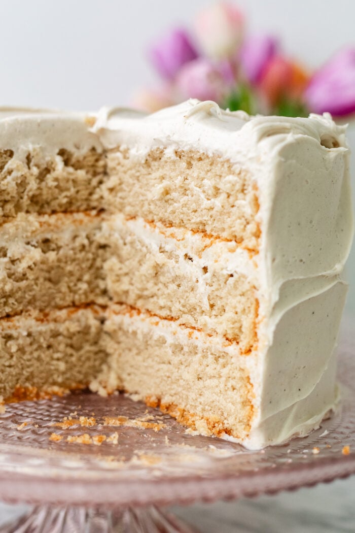 sliced cake