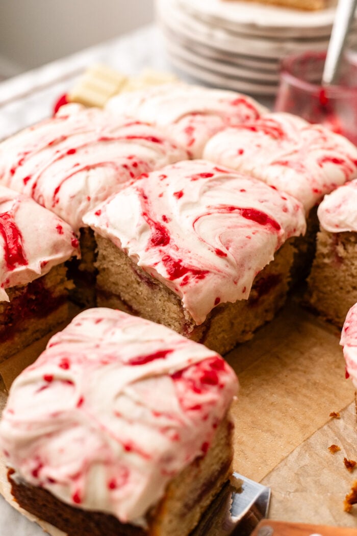 frosted raspberry white chocolate cake