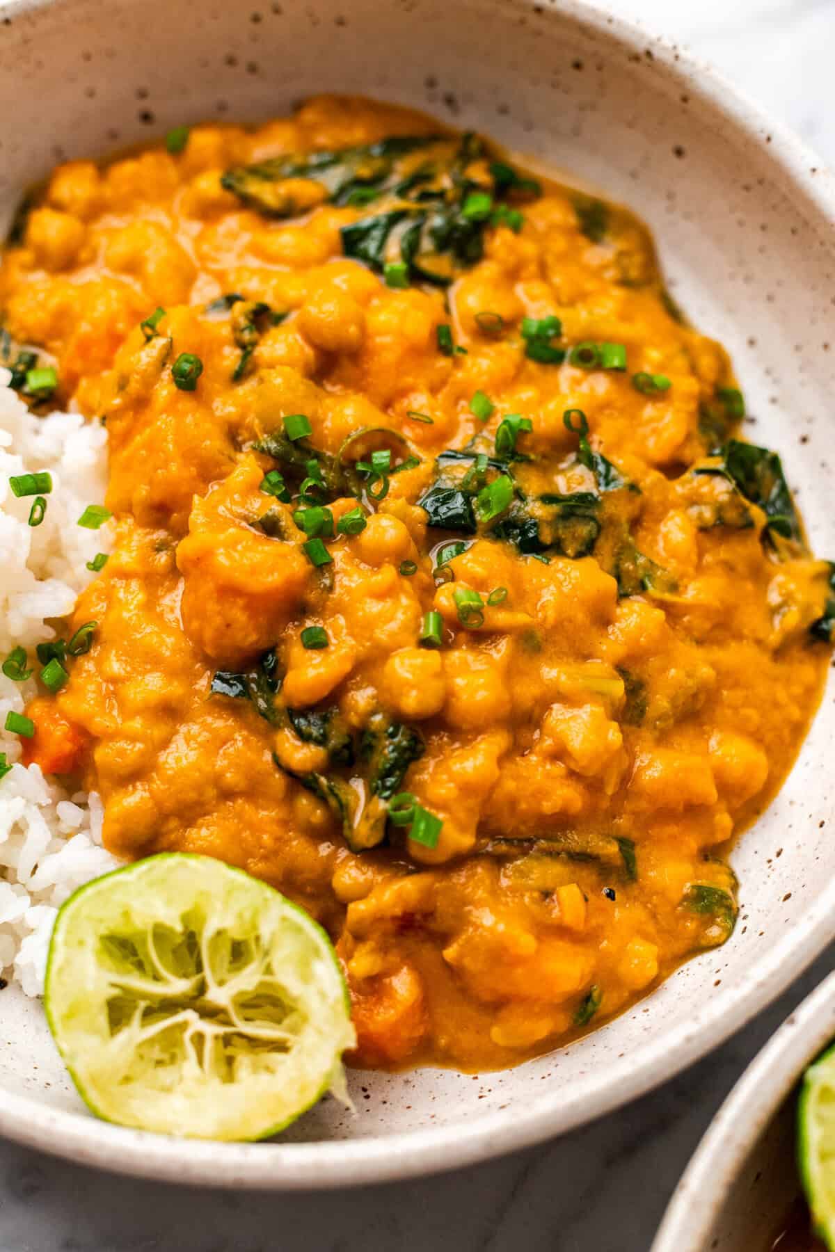Easy Peanut Butter Sweet Potato Curry with Chickpeas & Kale | The ...