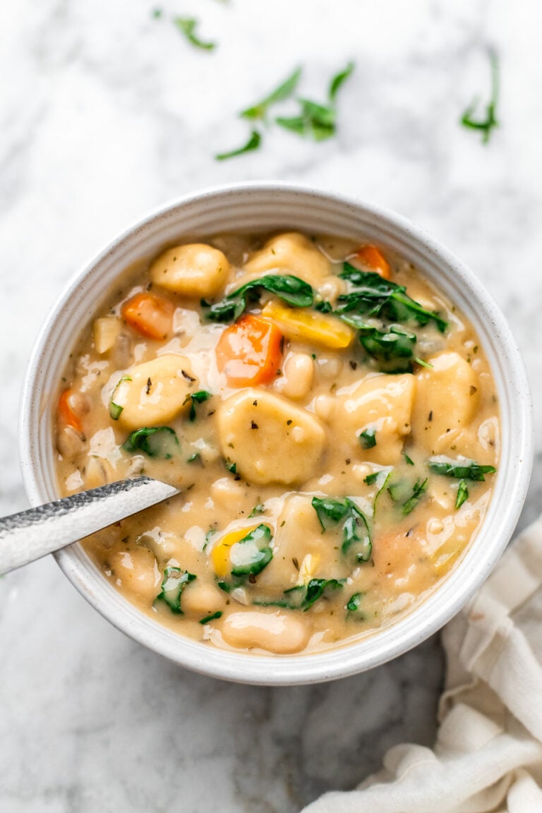 30 Minute Creamy Vegan Gnocchi Soup No Coconut Milk! The Banana Diaries