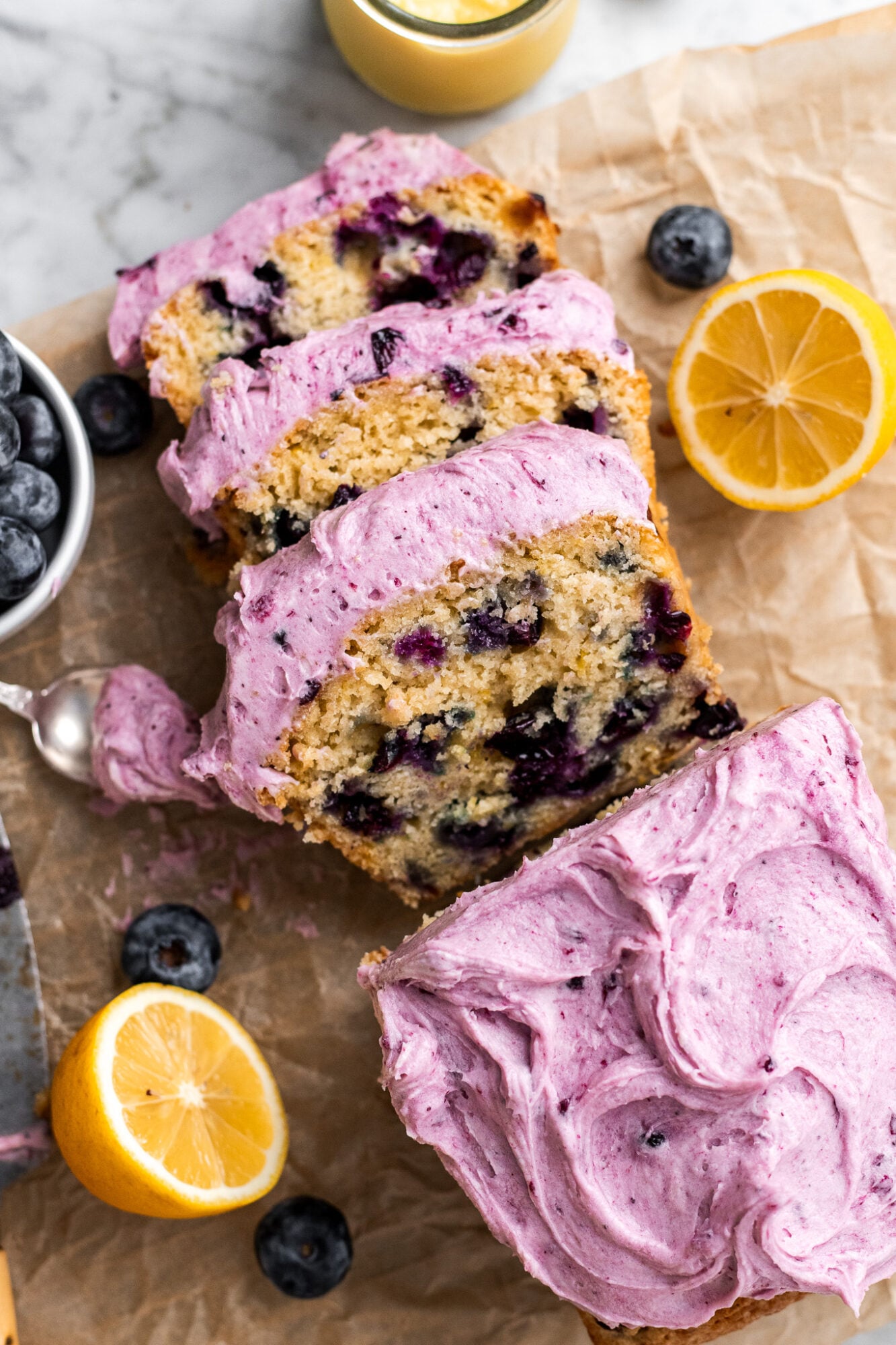 MOIST One Bowl Vegan Lemon Blueberry Loaf Recipe No eggs! The