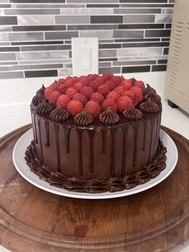 Unbelievably Vegan Chocolate Raspberry Fudge Cake | The Banana Diaries
